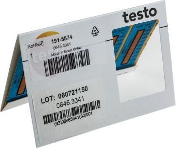 Actual product image Testo Temperature strip +204 - +260°C