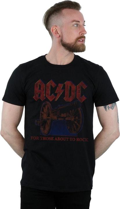 Actual product image AC/DC Mens For Those About To Rock Canon T-Shirt (4XL)