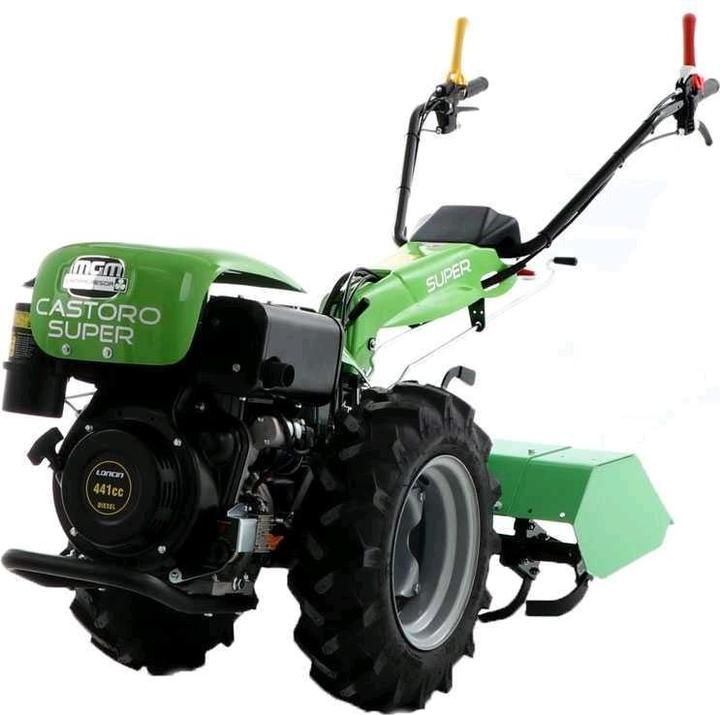 Actual product image MGM Lampacrescia Castoro Super Diesel single-axle tractor engine Loncin electric starter