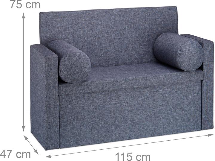 Actual product image Relaxdays Storage Bench with Backrest and Pillows (115 cm)