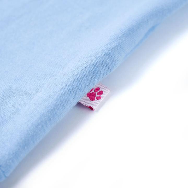 Actual product image VidaXL Children's T-shirt with ruffled sleeves light blue 128,Material (128)