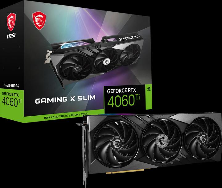 Actual product image MSI RTX 4060 TI 16GB Gaming X Slim (16 GB)