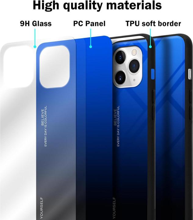 Actual product image Cadorabo TPU 2 colors glass cover (Apple iPhone 11 Pro)