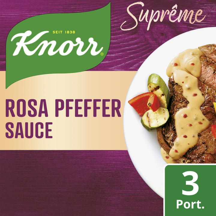 Actual product image Knorr Suprême pink pepper sauce sachet, cream sauce finely tuned with herbs (39 g)