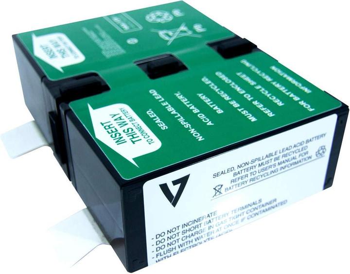 Image du produit V7 Batterie onduleur, RBC124 batterie de rechange, APC RBC124, 24 V, 1 pièce(s), Noir, Métallique...
