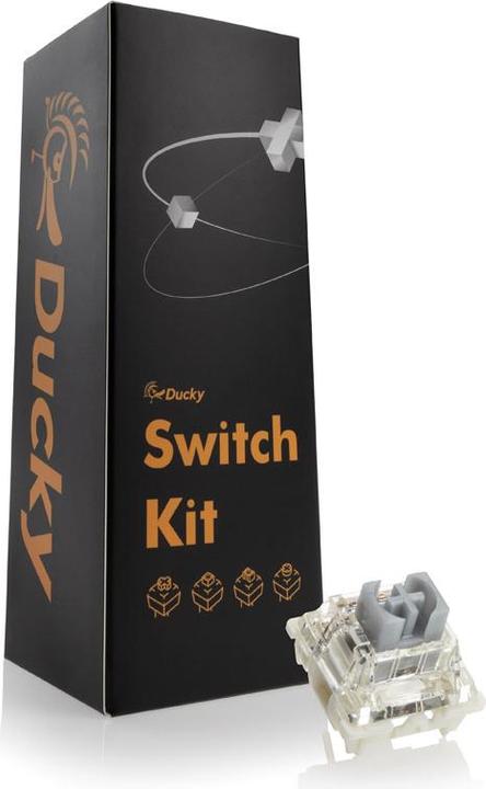 Actual product image Ducky Gateron G Pro Silver Switches, mechanical, 3-pin, linear, MX stem, 45g - 110 pieces