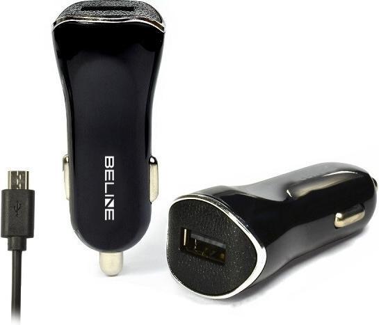 Actual product image Beline Car charger 1xUSB + microUSB 1A black