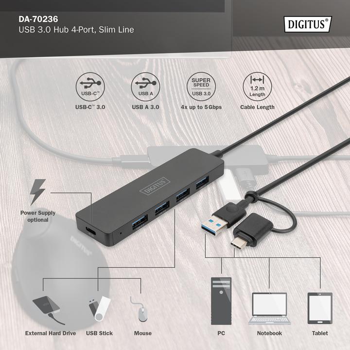 Immagine prodotto Digitus DA-70236 (USB-C, 4 Porti)