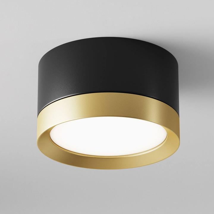 Produktbild Maytoni Hoop Deckenleuchte, Deckenlampe GX53 5cm Schwarz / Gold (GX53)