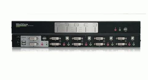 Actual product image Aten CS1644, Dual-View 4-Port KVM Switch with 2 Port USB Hub