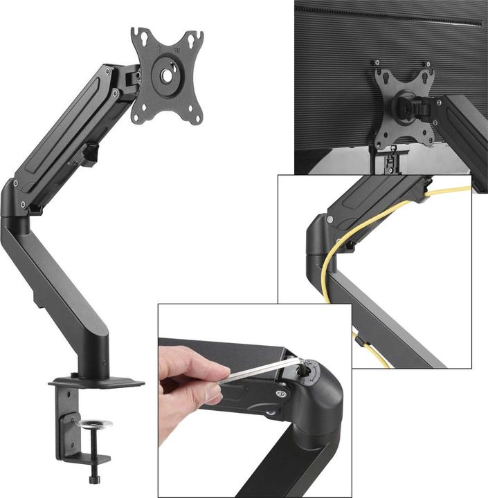 Produktbild Toboli Monitorhalterung Gasdruckfeder 17-27" Monitor VESA Bildschirmhalterung (27")