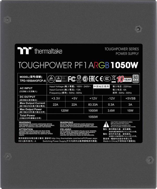Produktbild Thermaltake ToughPower PF1 (1050 W)