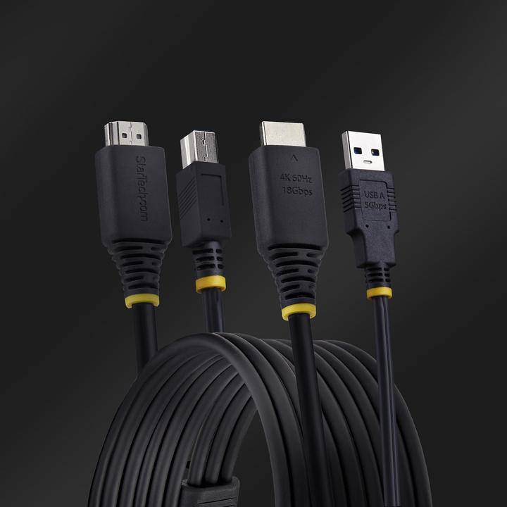 Immagine prodotto StarTech .com HU1226-KVM-CABLE, 1,8 m, USB, USB, HDMI, Nero, HDMI + USB 3.2 Gen 1 Type-A