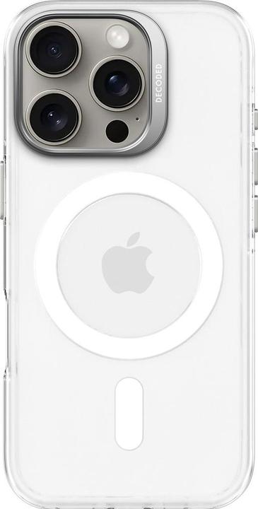 Image du produit Decoded Dos en plastique recyclé. iPhone 16 Pro Transparent Blanc (Apple iPhone 16 Pro)