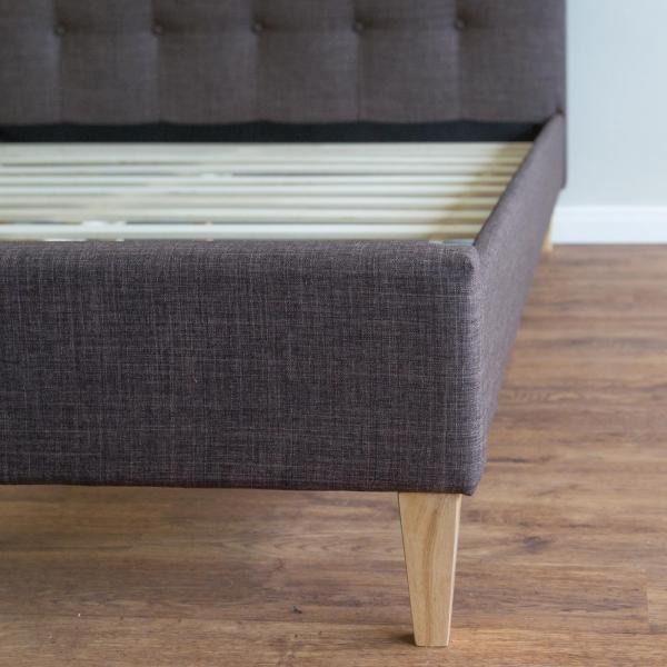 Produktbild Homestyle4u Polsterbett Doppelbett Stoffbett Bettgestell (140 x 200 cm)