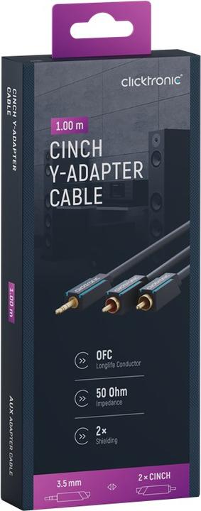 Image du produit Goobay Câble adaptateur MP3 (1 m, Jack 3,5 mm (AUX), RCA)
