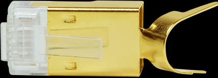 Produktbild LogiLink RJ45 Steckverbinder, Kat.6A/Kat.7/Kat.7A/Kat.8.1 geschirmt, vergoldetes Messingehäuse, vergoldete Ko (Netzwerkkabel Stecker)