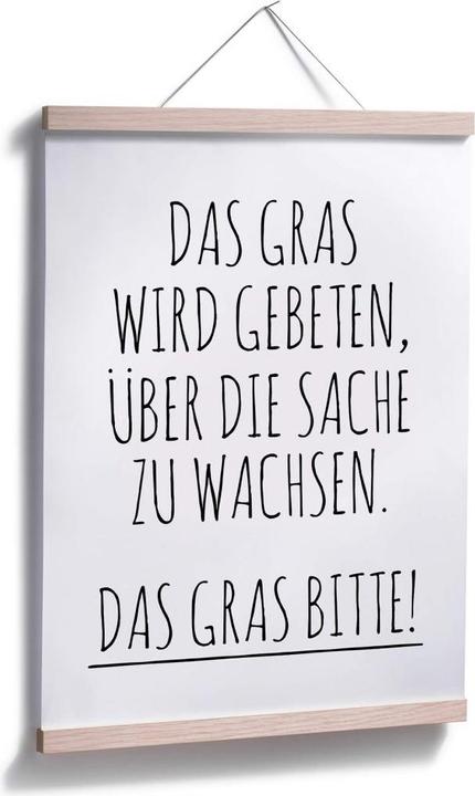 Produktbild Trenddeko Das Gras wird gebeten über die Sache zu wachsen. (60 x 80 cm)