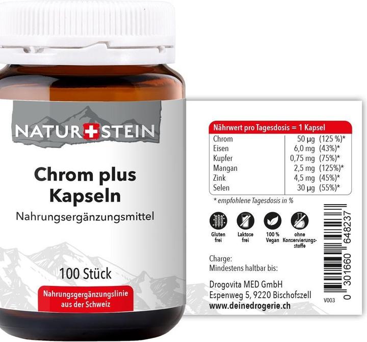 Produktbild Naturstein Chrom plus Kaps (1 Stück, Kapseln, 154 g)