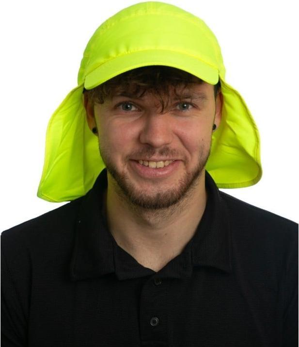 Immagine prodotto IQ-UV Berretto con protezione UV e protezione del collo riciclato giallo (1 pz) (Taglia unica)