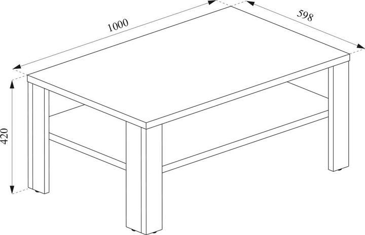 Image du produit Vicco Couchtisch (100 x 42 x 60 cm)