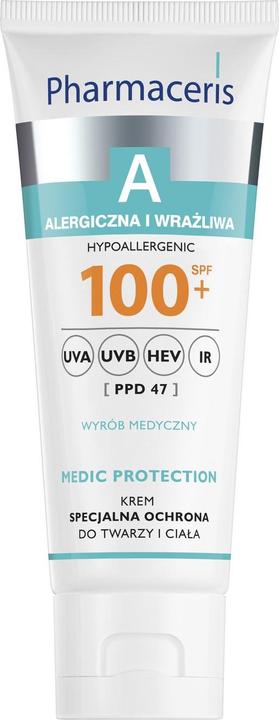 Actual product image Pharmaceris A Medic -protective cream, special face and body protection SPF 100+, 75 ml (Suntan cream, 75 ml)