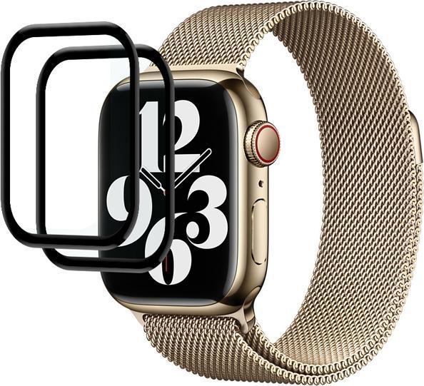 Actual product image EKO Double pack of tempered glass screen protectors for Apple Watch 45mm