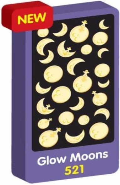 Purple Peach Monde Blatt mit Stickern 12erPack Folie Leuchtet im Dunkeln