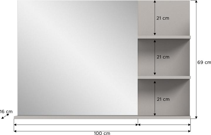 Produktbild Xonox Home Badspiegel Jaru (100 x 16 cm)