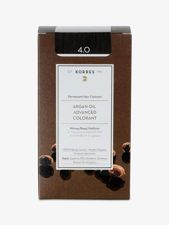 Image du produit Korres Colorant pour cheveux à l'huile d'argan (4,0 Marron)