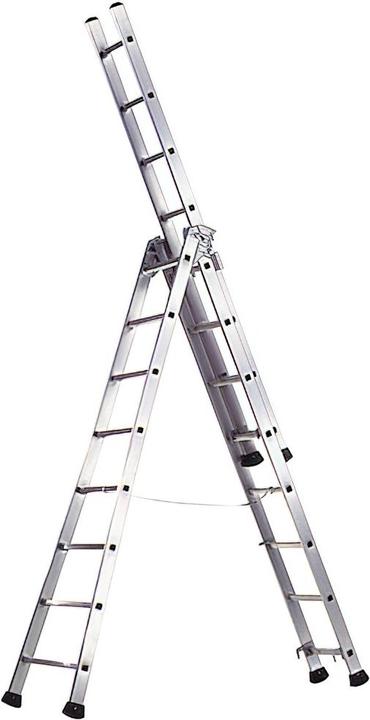 Image du produit Little Jumbo 1201253010 1253 Reformleiter mit gebogenen Holmen 3 x 10 Sprossen (Échelle multifonction)
