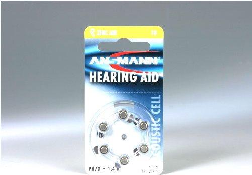 Produktbild Ansmann 1x6 Zinc-Air 10 (PR 70) Hörgeräte Batterien (6 Stk., PR70, 90 mAh)