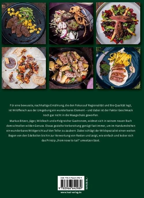 Produktbild Schnelle Wildgerichte - Das Wild Kochbuch (Deutsch, Markus Bitzen, 2021)