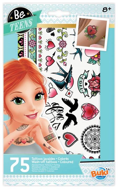 Immagine prodotto Buki Francia TA003 Be Teens Fun Set di 75 tatuaggi lavabili - Collezione II per età superiore a 8 anni