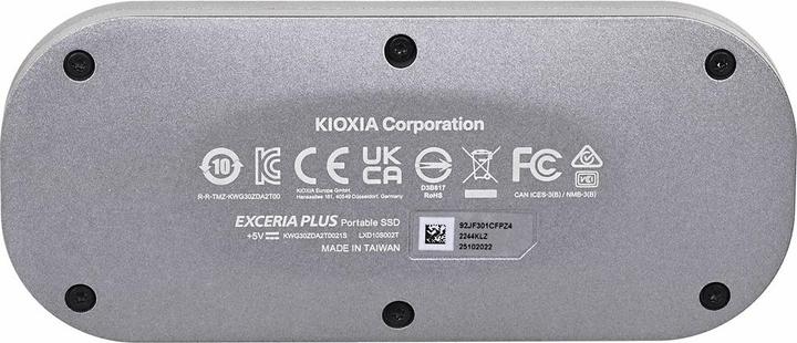 Actual product image Kioxia EXCERIA PLUS Portable SSD 1TB USB 3.2 Gen2 Type C (1000 GB)