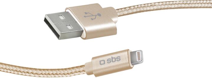 Image du produit SBS Câble de charge et de transfert de données Apple Lightning - Collection Or (1 m, USB 2.0)