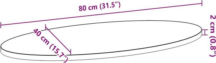 Image du produit VidaXL Lyndsie (80 x 40 x 2 cm)
