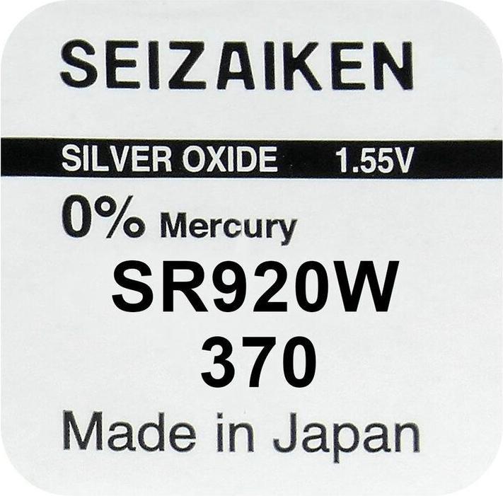 Image du produit Seiko 370 / SR920W - 10 piles bouton (10 pcs, 42 mAh)