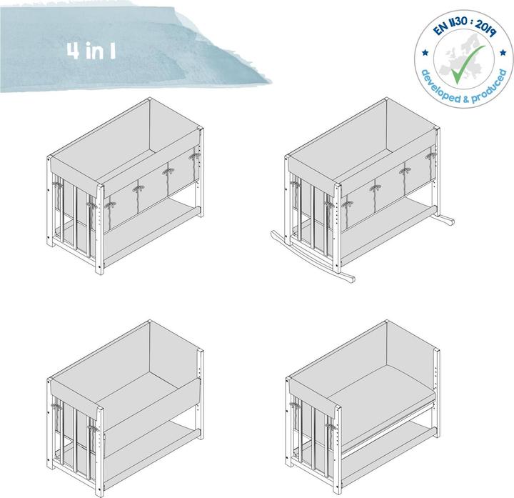 Actual product image Roba Cot 4 in 1 star magic