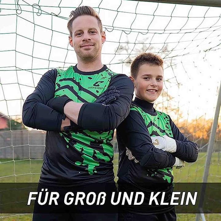 Produktbild Catch & Keep Trikot Protection Torwarttrikot Gr. M Grün-Schwarz Fussball Torwart Shirt Oberteil (M)