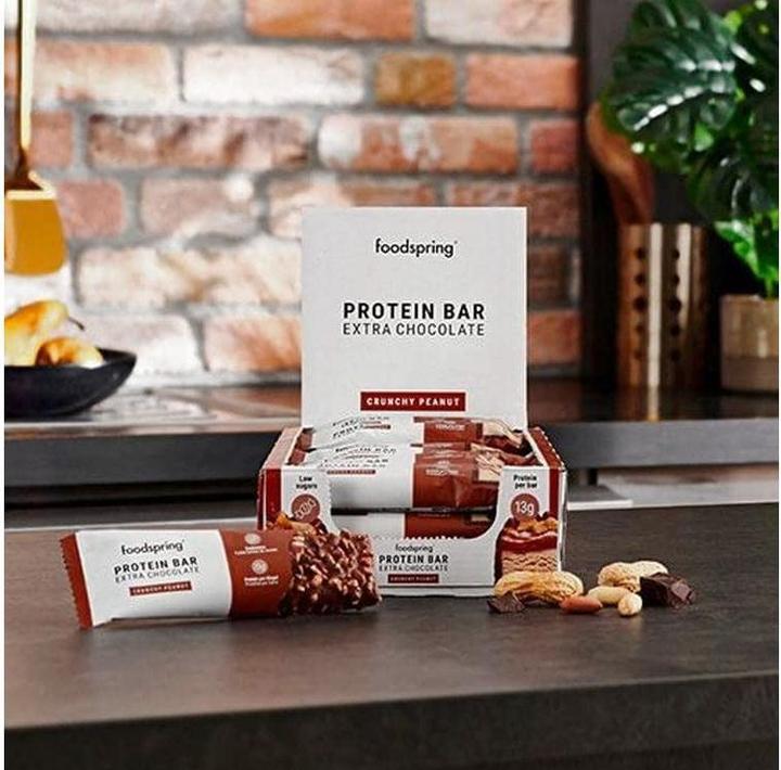 Actual product image Foodspring Protein Bar Extra Chocolate (Crunchy Peanut, 1 pcs., 668 g)