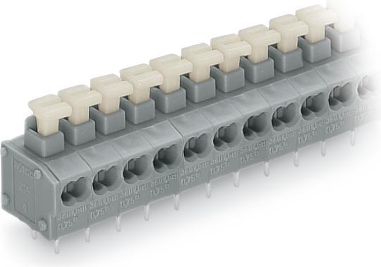 Actual product image Wago 235-462/331-000 2-wire terminal block for printed circuit boards 0.25-0.75 qmm grey