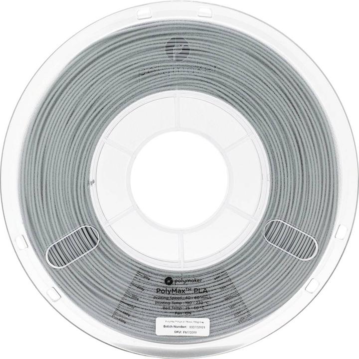Produktbild Polymaker PA06003 PolyMAX Tough Filament hohe Steifigkeit, hohe Zugfestigkeit (PLA, 1.75 mm, 750 g, Grau)