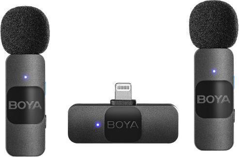 Actual product image Boya BY-V2 wireless microphone
