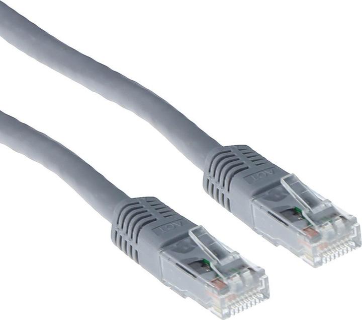 Actual product image Grey 20 meter U/UTP CAT5E patch cable with RJ45 connectors. Cat5e u/utp grey 20.00m (U/UTP, CAT5e, 20 m)