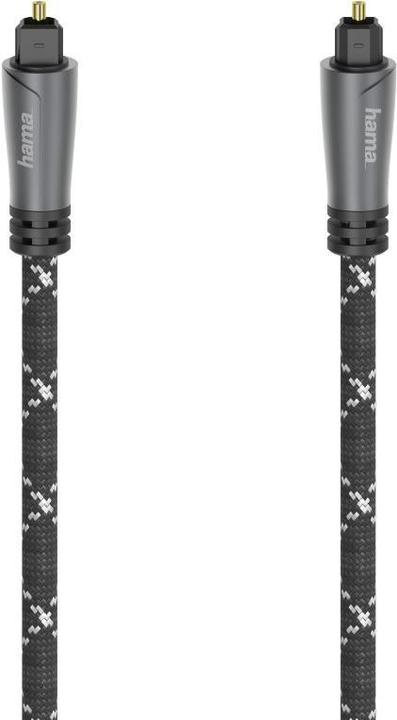 Image du produit Hama Câble audio à fibres optiques, connecteur ODT (Toslink), métal, 3,0 m (3 m, TOSLINK)