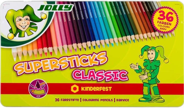 Jolly 36 SUPERSTICKS CLASSIC KINDERFEST coloured pencils assorted colours (Multicoloured, 36 x)