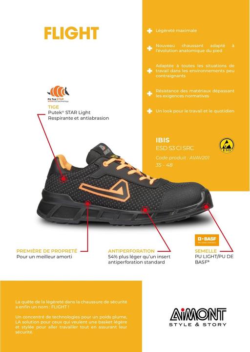 Actual product image Aimont low-profile safety shoes ibis s3 ci src (S4, 40)