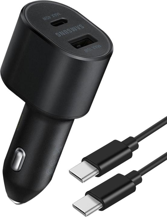 Actual product image Samsung DUAL FAST CAR CHARGER 45W & 15W EP-L5300XB BLACK