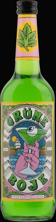Actual product image Green buoy peppermint liqueur